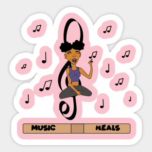 Music Heals Sticker